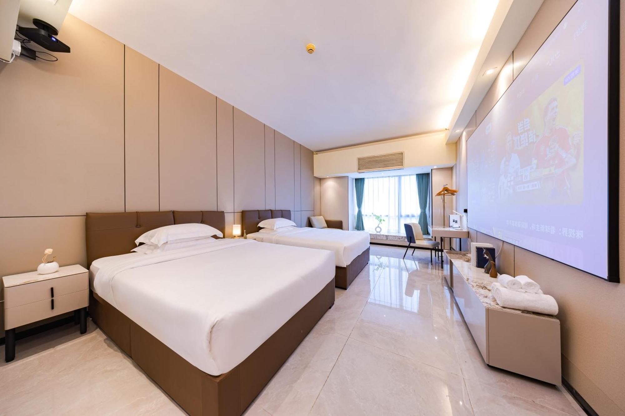 Yu Manju High-Floor Huge-Screen Audiovisual Hotel-Guangzhou Tower Zhujiang New Town Sports West Road Branch Eksteriør billede