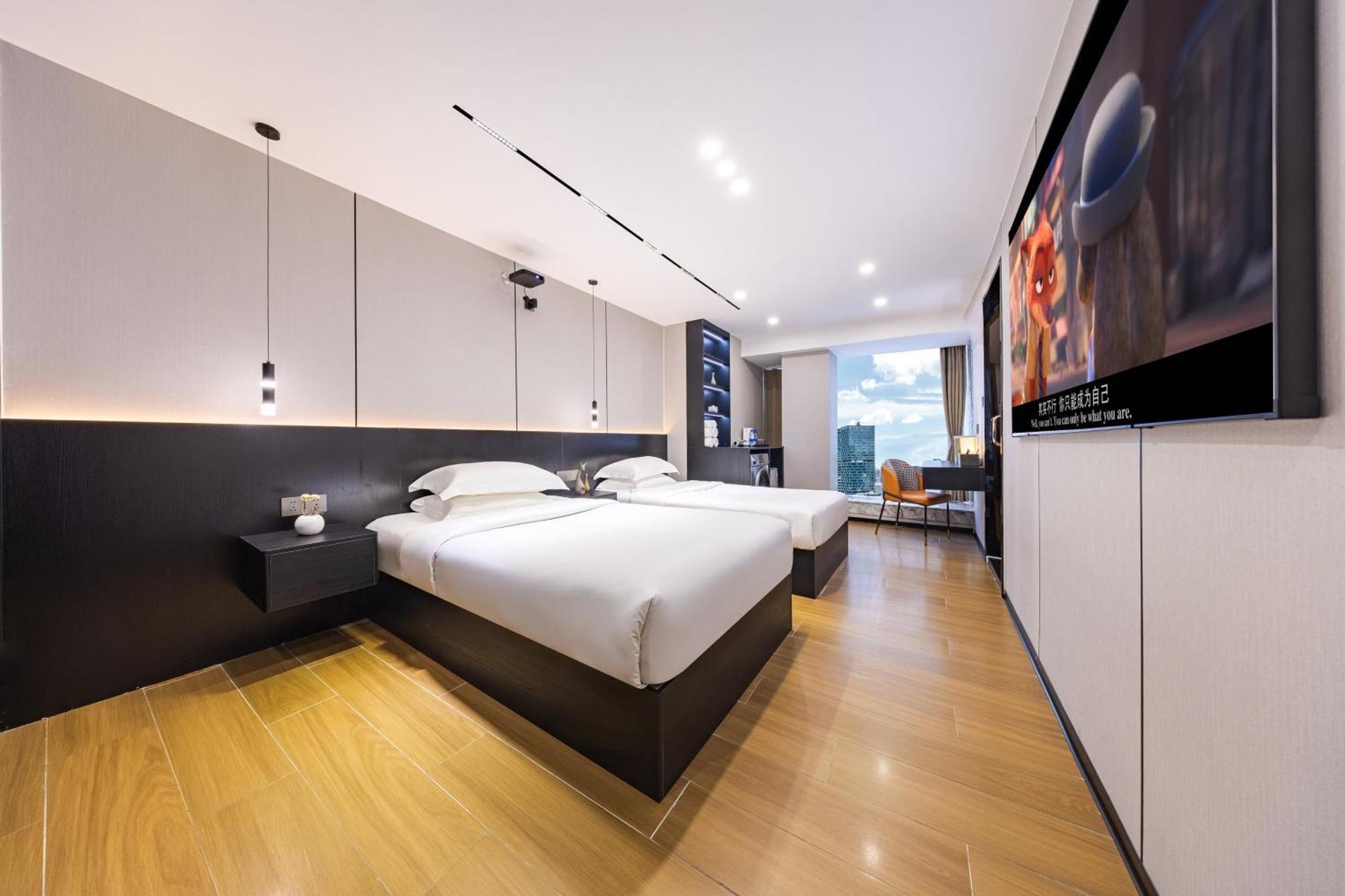 Yu Manju High-Floor Huge-Screen Audiovisual Hotel-Guangzhou Tower Zhujiang New Town Sports West Road Branch Eksteriør billede